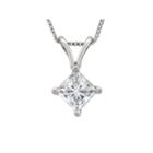 Womens 1/2 Ct. T.w. White Diamond Platinum Pendant Necklace