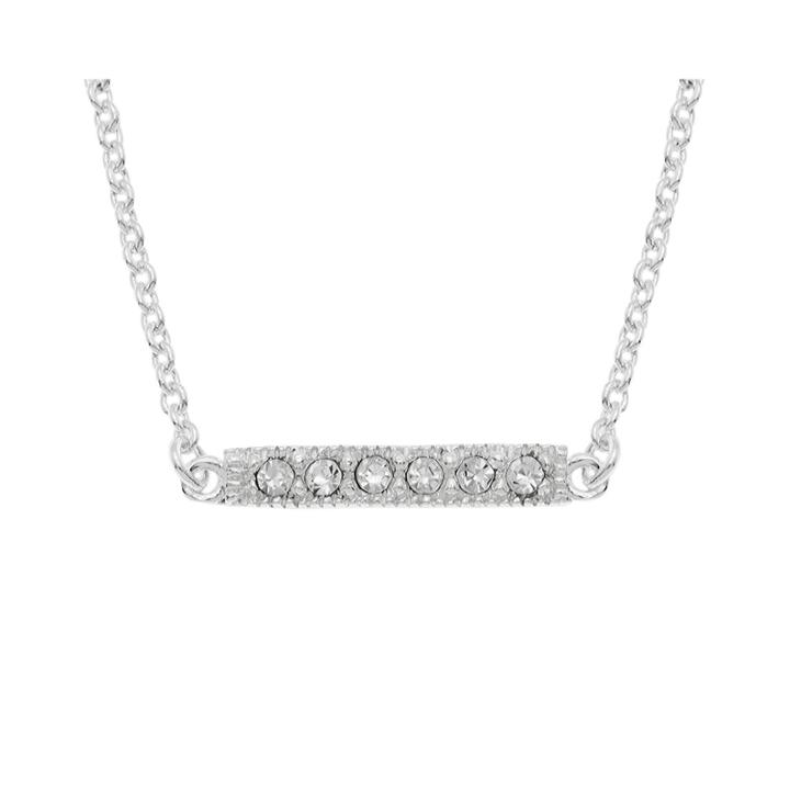 Itsy Bitsy™ Crystal Sterling Silver Bar Pendant Necklace