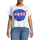 Mad Engine Short Sleeve Crew Neck T-shirt-womens Juniors Plus