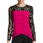 Nicole By Nicole Miller Long-sleeve Tiered Lace Blouse