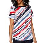 Alfred Dunner All Aboard Short-sleeve Striped Top