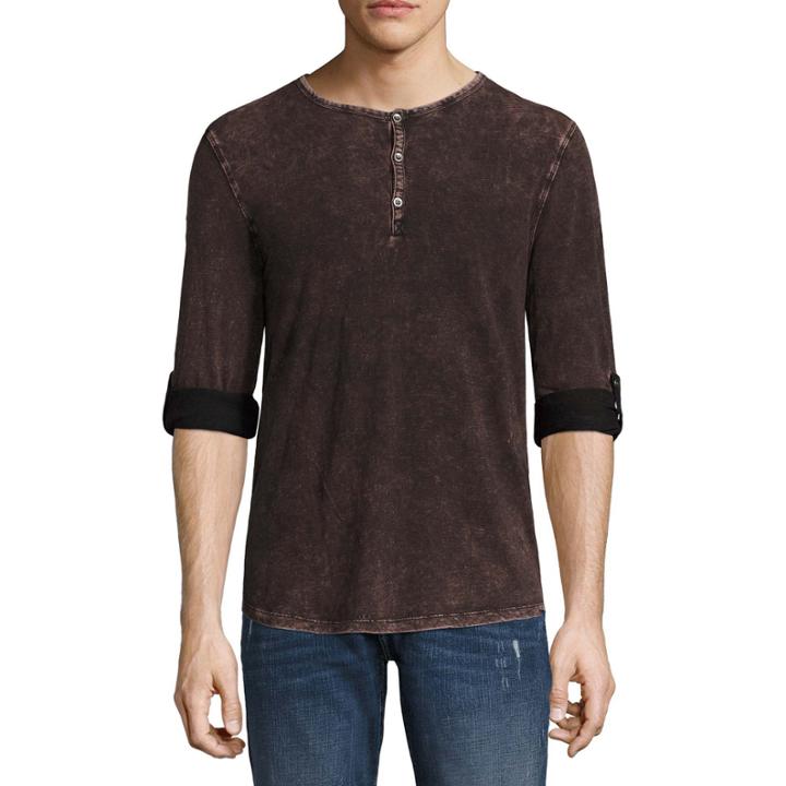 Decree Long Sleeve Henley Shirt