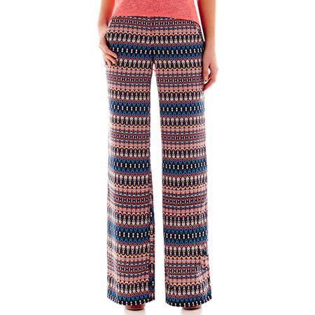 By & By Print Wide-leg Pants
