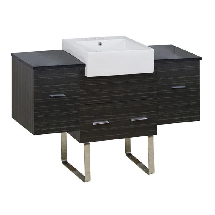 50.75-in. W 18-in. D Modern Plywood-melamine Vanity Base Set Only In Dawn Grey