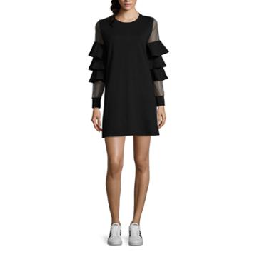 As U Wish Long Sleeve A-line Dress-juniors