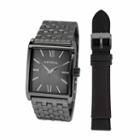 Geneva Mens Black 2-pc. Watch Boxed Set-jry1805gugubk