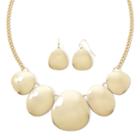 Liz Claiborne Gold-tone Shaky Disc Necklace And Earring Set
