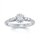 Enchanted Disney Fine Jewelry 1/5 C.t.t.w. Diamond 10k White Gold Cinderella Carriage Ring
