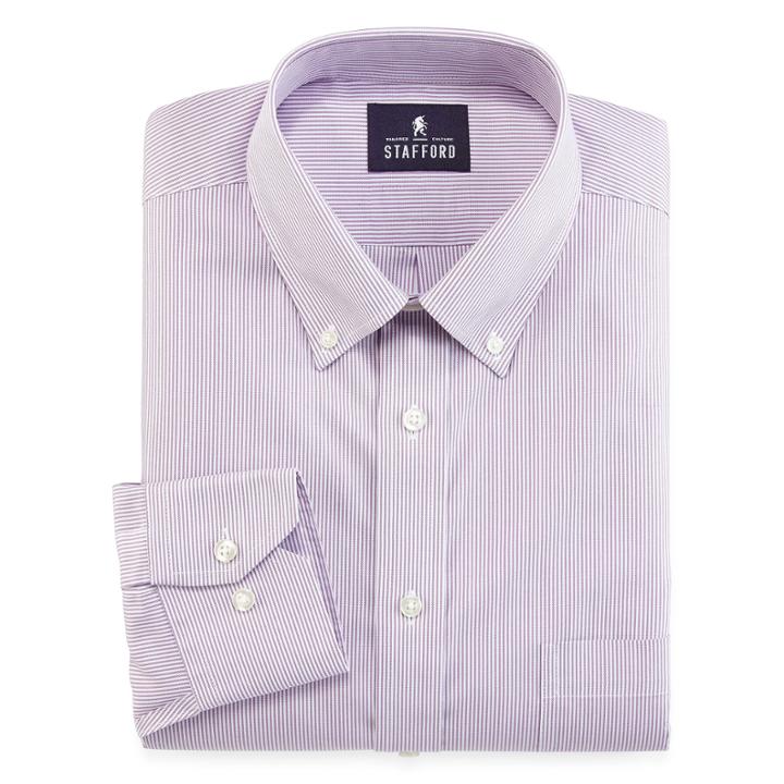 Stafford Non-iron Cotton Pinpoint Oxford Dress Shirt