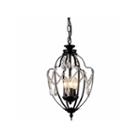 Warehouse Of Tiffany Kennedy 3-light Black-finish11-inch Crystal Chandelier