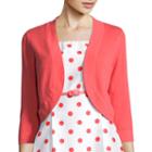 R & K Originals Elbow-sleeve Belted Polka Dot Jacket Dress - Petite