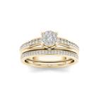 3/8 Ct. T.w. Diamond 10k Yellow Gold Bridal Ring Set