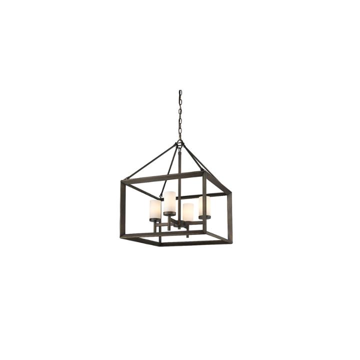 Smyth 4-light Chandelier In Gunmetal Bronze