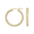 Silver Reflections&trade; Hoop Earrings 18k Gold Over Brass