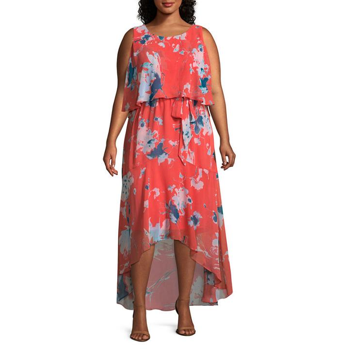 Melrose Sleeveless Floral Maxi Dress - Plus