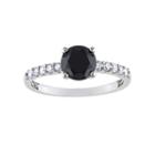 Midnight Black Diamond 1 1/4 Ct. T.w. White & Color-enhanced Black Diamond Engagement Ring