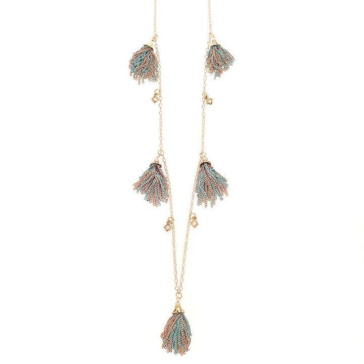 Natasha Accessories Solid Link 15 Inch Chain Necklace