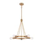 Filament Design 5-light Natural Brass Chandelier