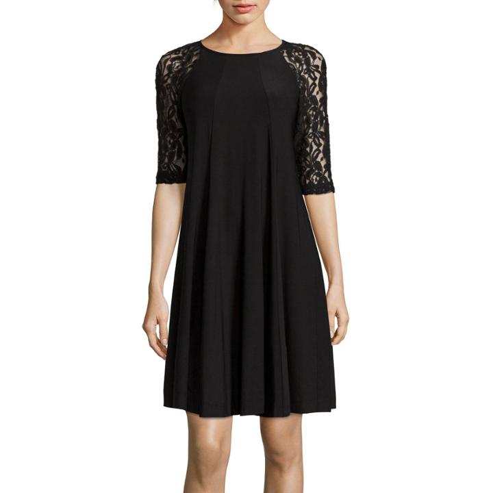 Danny & Nicole 3/4-lace-sleeve Shift Dress