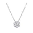 Diamond Blossom 1/3 Ct. T.w. Diamond Sterling Silver Pendant Necklace