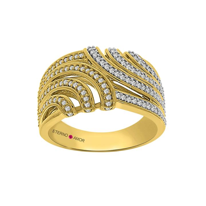 Eterno Amor Womens 1/2 Ct. T.w. White Diamond 14k Gold Band