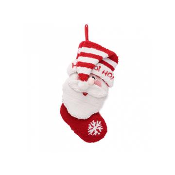 Glitzhome 3d Santa Hooked Christmas Stocking