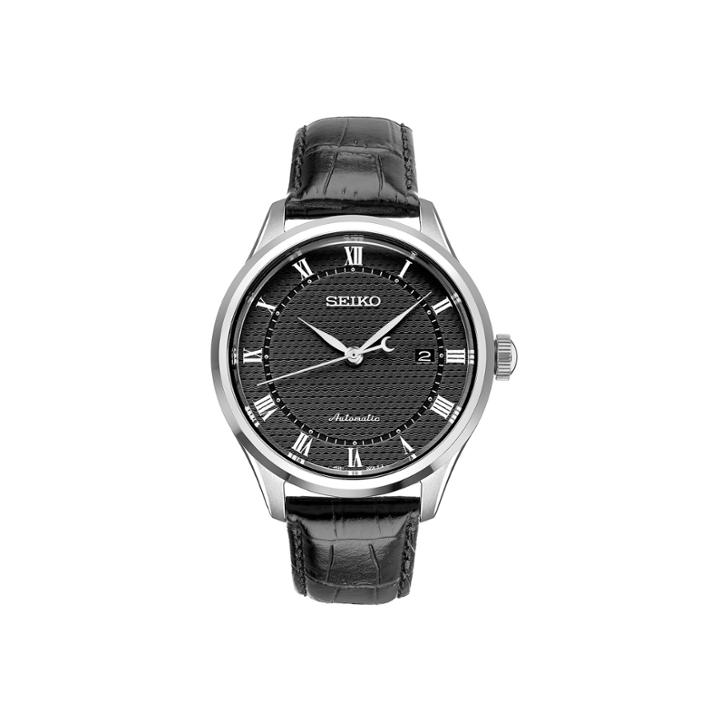 Seiko Mens Black Strap Watch-srpa97