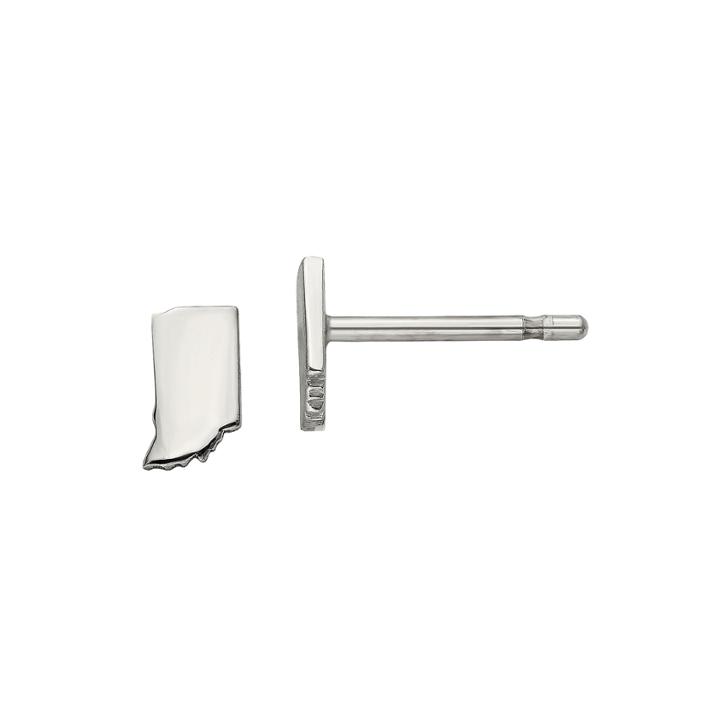 Personalized Sterling Silver Indiana Stud Earrings