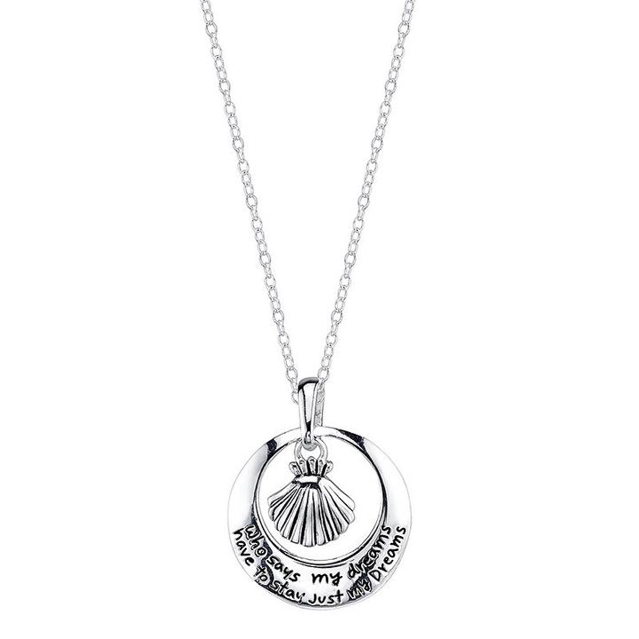 Disney Womens The Little Mermaid Pendant Necklace