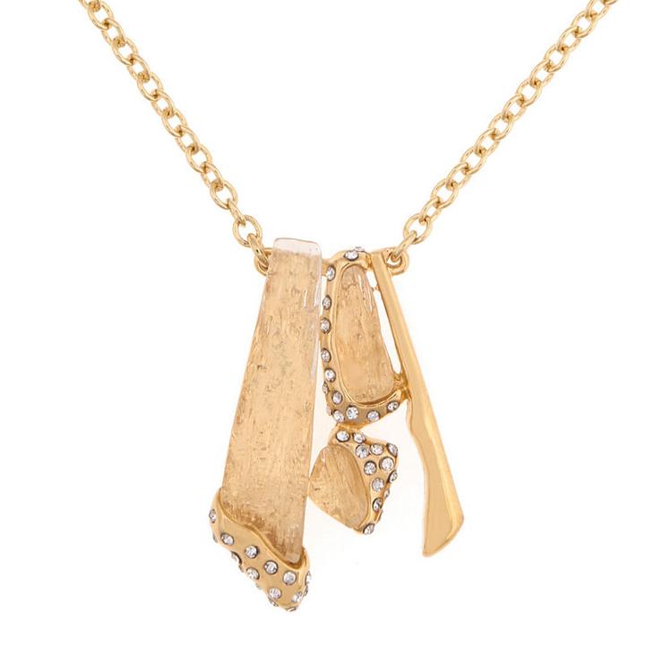 10021 Kara Ross Crystal Freeform Cluster Pendant Necklace