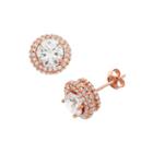 2 Ct. T.w. Round White Cubic Zirconia 10k Gold Stud Earrings