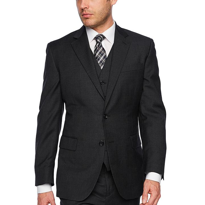 Stafford Executive Super100s Charcoal Grid Classic Fit Suit Jacket