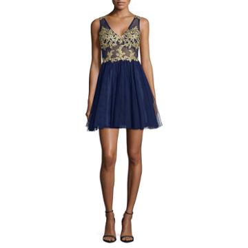 Dj Jaz Sleeveless Applique Party Dress-juniors