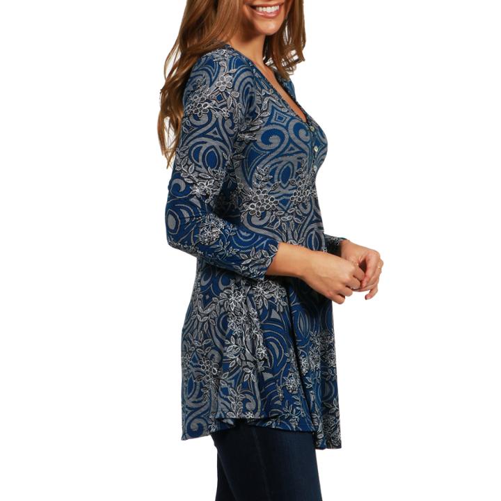 24/7 Comfort Apparel Santa Barbara Tunic Top