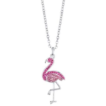 Crystal Sophistication Silver Over Brass Pendant Necklace