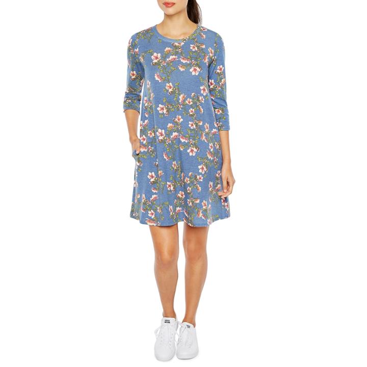 Alyx Long Sleeve Floral Shift Dress
