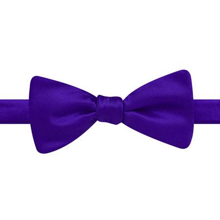 Stafford Solid Satin Pre-tied Bow Tie