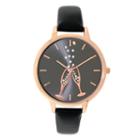 Holiday Whimsy Womens Black Strap Watch-18116