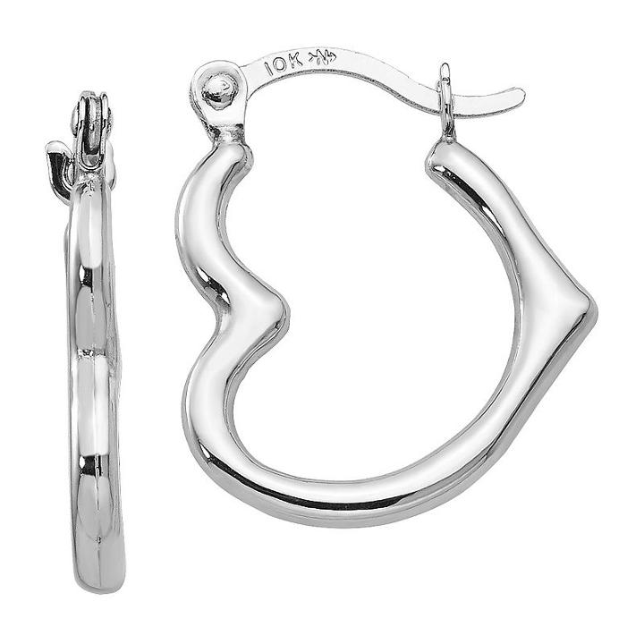 16mm Heart Hoop Earrings