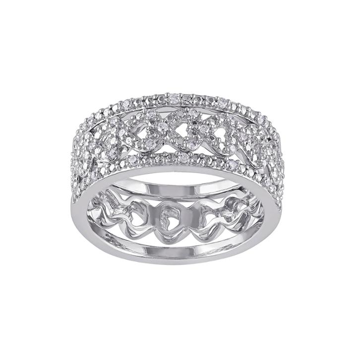 1/8 Ct. T.w. Diamond Sterling Silver 3-pc. Ring Set