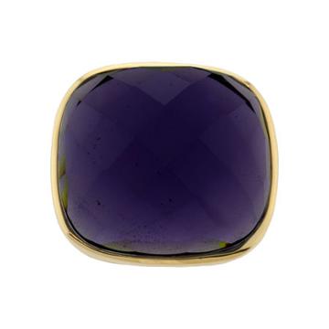 Athra Purple Glass Stone Ring