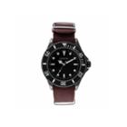 Geneva Mens Brown And Silver-tone Strap Watch