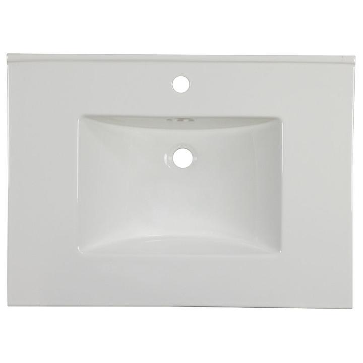 30.75-in. W 22.25-in. D Ceramic Top In White Colorfor 1 Hole Faucet
