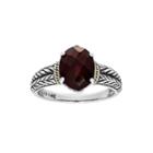 Shey Couture Genuine Garnet Sterling Silver Ring