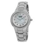 Burgi Womens Silver Tone Strap Watch-b-093ss