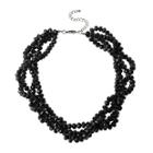 Mixit Black Bead Multi-strand Torsade Necklace