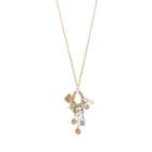 Decree Womens Clear Round Pendant Necklace