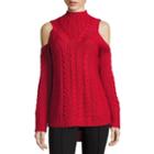 Nicole By Nicole Miller Cold Shoulder Cowl Neck Sweater