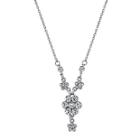 1928 Jewelry Crystal Flower Cluster Necklace
