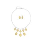 Liz Claiborne Womens 2-pc. Yellow Silvertone Shimmer Necklace Set